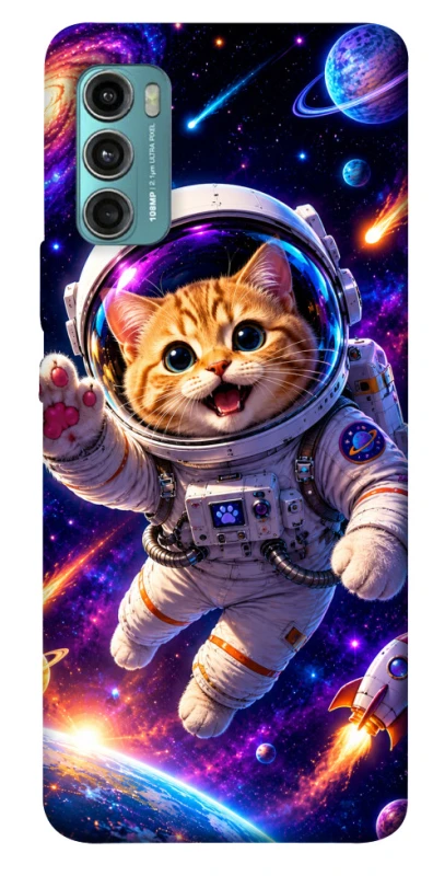 Чохол на Motorola Moto G60 Space Cat фото 1 з 1