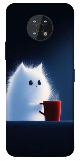 Чехол на Nokia G50 Чехол кот с кофе фото 1 из 1