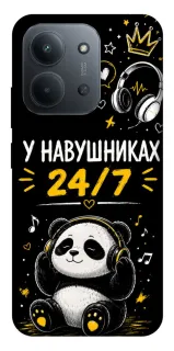 Чохол на Xiaomi Redmi 15C (Global) У навушниках 24/7 фото 1 з 1