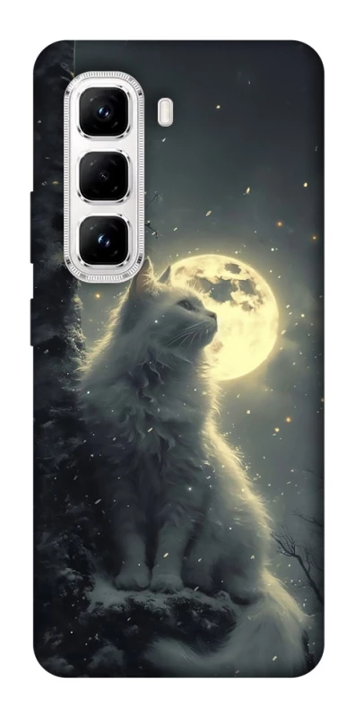 Чохол на Infinix Hot 50 Pro Кіт під місяцем фото 1 з 1