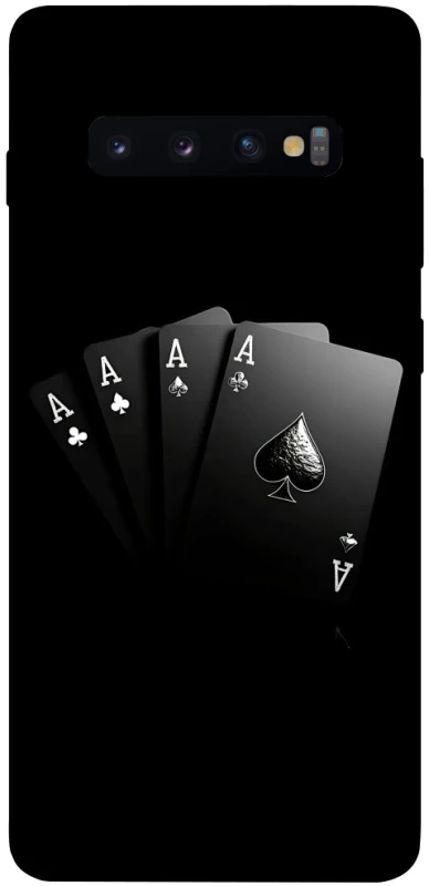 Чехол на Samsung Galaxy S10+ Black Cards фото 1 из 1