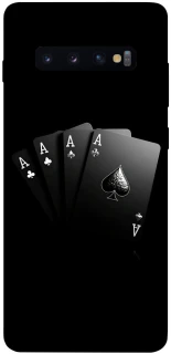 Чехол на Samsung Galaxy S10+ Black Cards фото 1 из 1