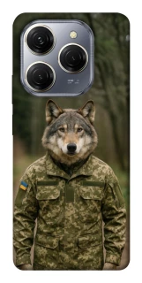 Чехол на TECNO Spark 20 Pro Волк защитник фото 1 из 1