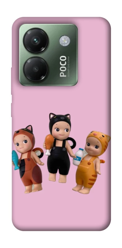 Чохол на Xiaomi Poco M7 pro 5G Cat Cafe Trio фото 1 з 1