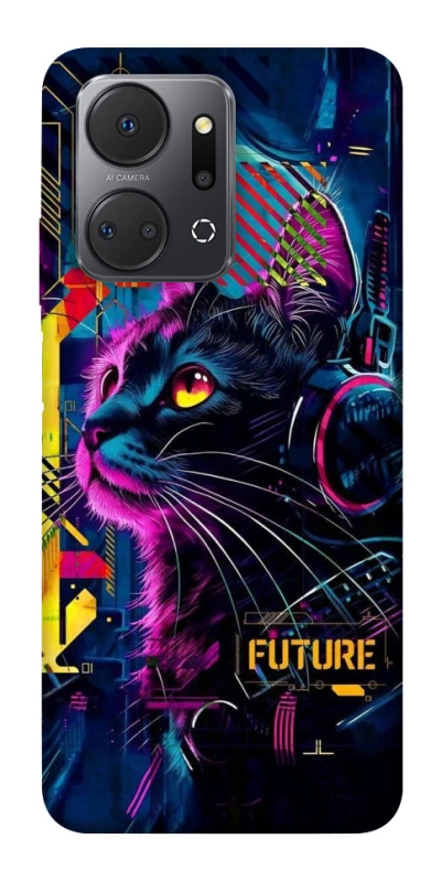 Чохол на Huawei Honor X7a Cyber Cat v2 фото 1 з 1