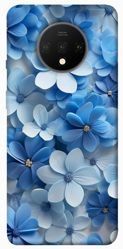 Чехол на OnePlus 7T Синие цветы фото 1 из 1
