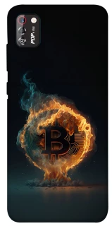 Чехол на TECNO POP 4 Pro Fire Bitcoin фото 1 из 1