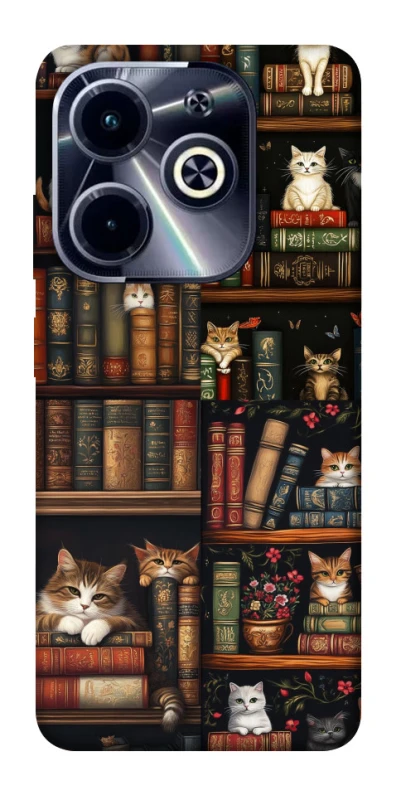 Чохол на Infinix Hot 40i Cats & Books фото 1 з 1