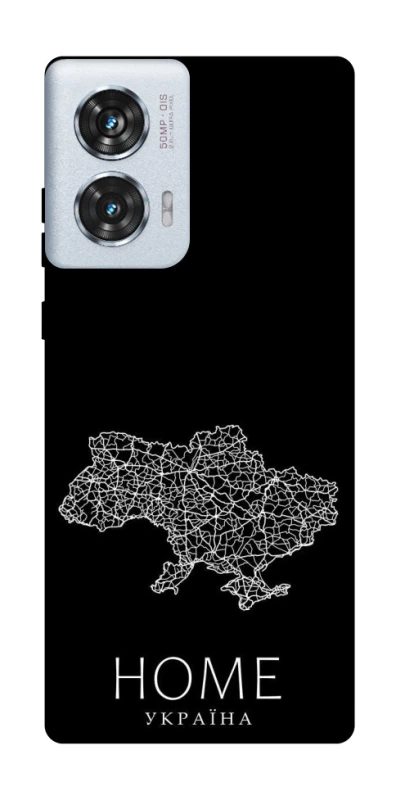 Чохол на Motorola Edge 50 Fusion Ukraine black map фото 1 з 1