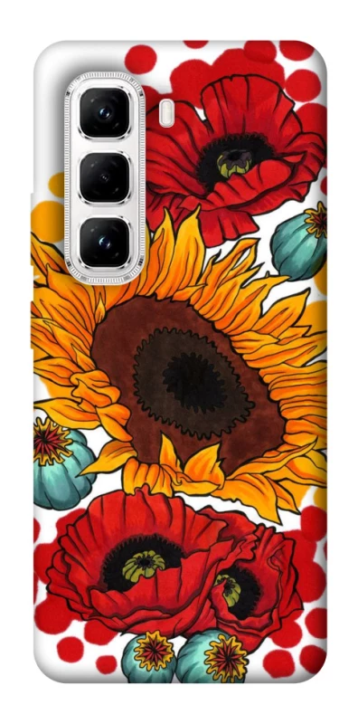 Чохол на Infinix Hot 50 Pro Соняшники та маки фото 1 з 1