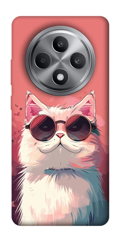 Чохол на Oppo Reno 12 F 4G Сat with glasses фото 1 з 1