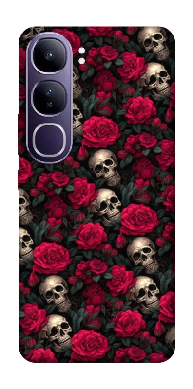 Чохол на Vivo Y300 Черепа та рози фото 1 з 1