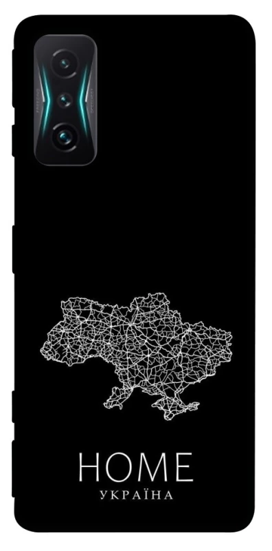 Чохол на Xiaomi Redmi K50 Gaming Ukraine black map фото 1 з 1