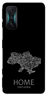 Чохол на Xiaomi Redmi K50 Gaming Ukraine black map фото 1 з 1
