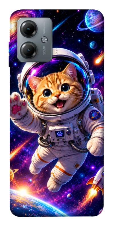 Чехол на Motorola Moto G14 Space Cat фото 1 из 1