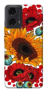 Чехол на Motorola Moto G24 Подсолнечники и маки фото 1 из 1