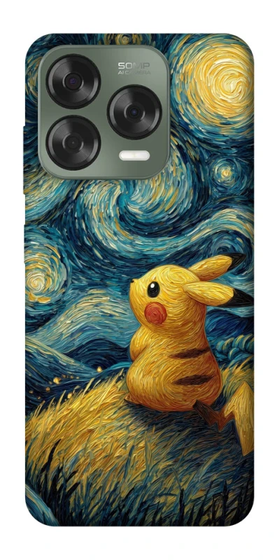 Чохол на ZTE Nubia V70 Design Pikachu and Van Gogh фото 1 з 1