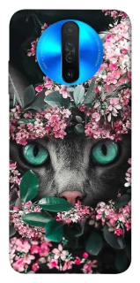 Чохол на Xiaomi Redmi K30 Кіт в квітах фото 1 з 1
