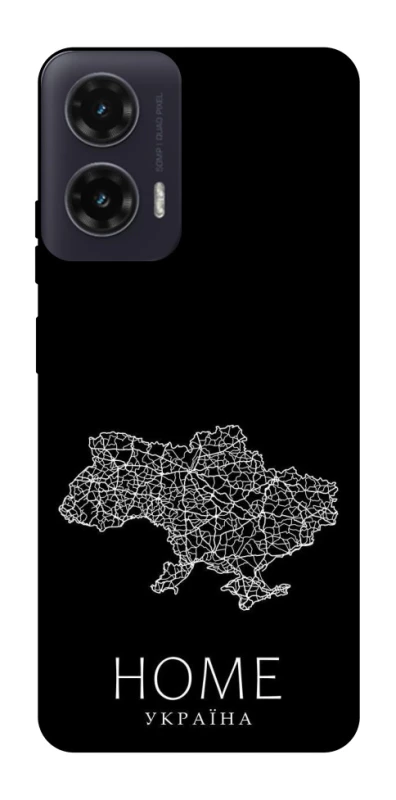 Чохол на Motorola Moto G35 Ukraine black map фото 1 з 1
