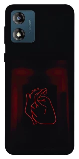 Чехол на Motorola Moto E13 Красное сердце фото 1 из 1