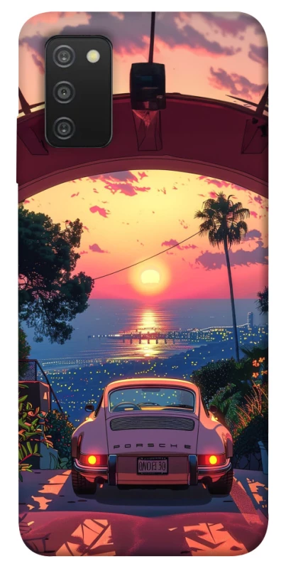 Чохол на Samsung Galaxy A03s Porsche at sunset фото 1 з 1