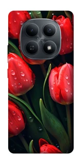 Чехол на Xiaomi Redmi Note 15 4G/5G (EU) Красные тюльпаны фото 1 из 1