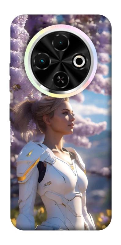 Чехол на TECNO Spark 30C Cyber space girl ver.1 фото 1 из 1