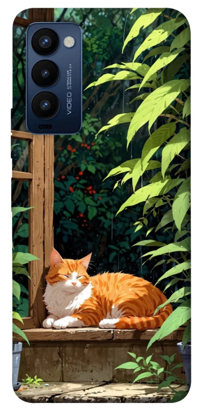 Чохол на TECNO Camon 18 red cat фото 1 з 1