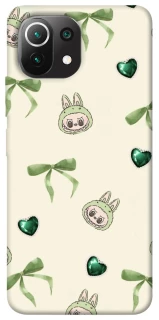 Чохол на Xiaomi Mi 11 Lite Labubu Green Heart фото 1 з 1