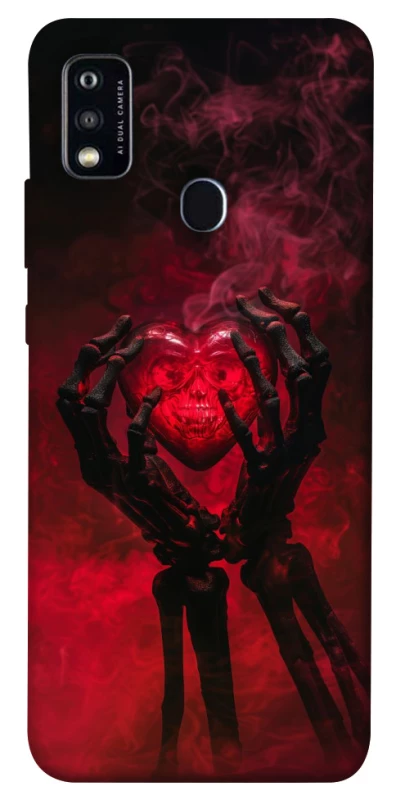 Чохол на ZTE Blade A51 Heart in the hands of a skeleton фото 1 з 1