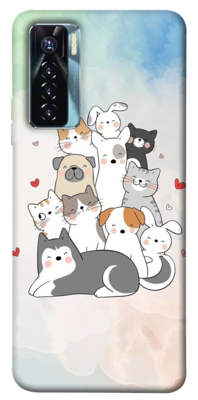 Чохол на TECNO Camon 17 Pro Funny Pets ver.2 фото 1 з 1
