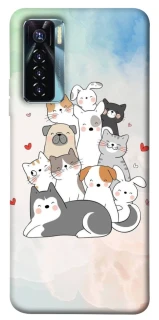 Чохол на TECNO Camon 17 Pro Funny Pets ver.2 фото 1 з 1