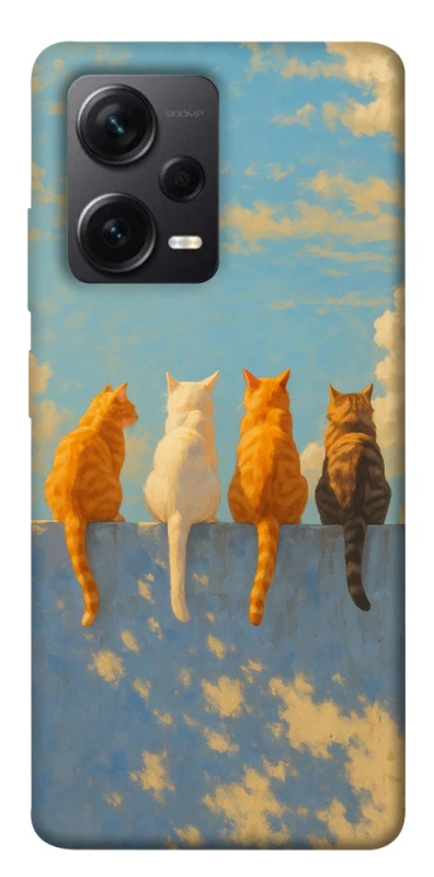 Чехол на Xiaomi Redmi Note 12 Pro 5G cats on wall фото 1 из 1
