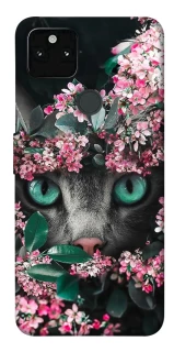 Чохол на Google Pixel 5A Кіт в квітах фото 1 з 1