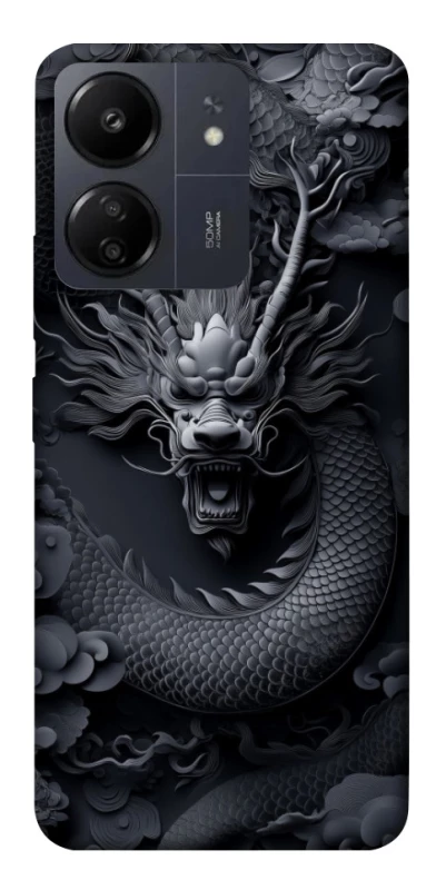 Чехол на Xiaomi Poco C65 black dragon фото 1 из 1