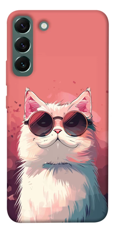 Чехол на Samsung Galaxy S22+ Сat with glasses фото 1 из 1
