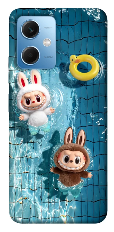 Чохол на Xiaomi Poco X5 5G Labubu in the pool фото 1 з 1