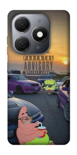 Чехол на TECNO Spark 20 Патрик на гонках фото 1 из 1