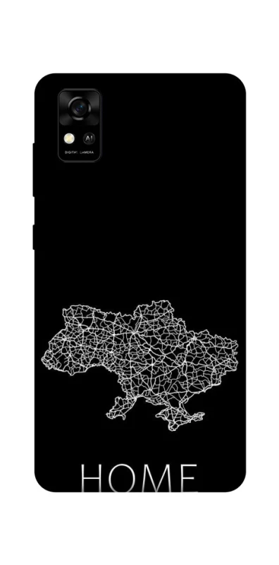 Чехол на ZTE Blade A31 Ukraine black map фото 1 из 1