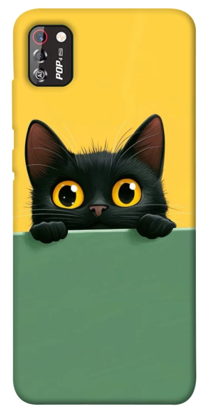 Чехол на TECNO POP 4 Pro Black cat v2 фото 1 из 1