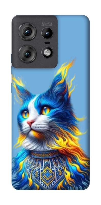 Чохол на Motorola Edge 50 Pro Кіт патріот фото 1 з 1