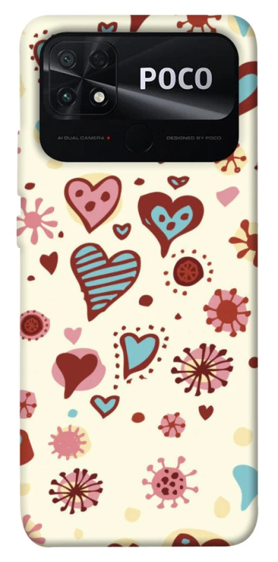 Чехол на Xiaomi Poco C40 Pretty hearts фото 1 из 1