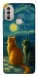 Чохол на Motorola Moto E40 Cats under the stars фото 1 з 1