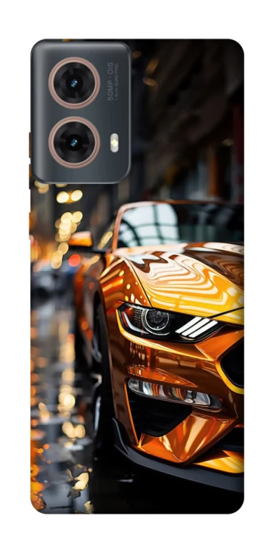 Чохол на Motorola Moto G85 Golden sports car фото 1 з 1