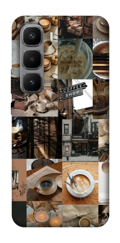 Чохол на Infinix Hot 60 Pro+ Coffee collage ver.3 фото 1 з 1