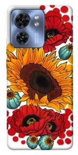 Чехол на Motorola Edge 40 Подсолнечники и маки фото 1 из 1