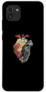 Чохол на Samsung Galaxy A03 Heart with flowers фото 1 з 1