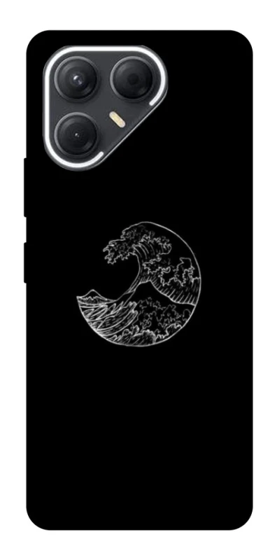 Чехол на TECNO Pova 7 Black tsunami фото 1 из 1