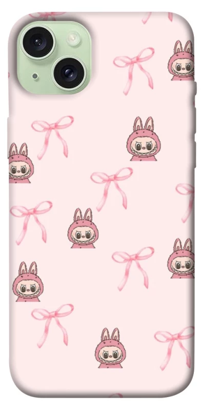 Чохол на Apple iPhone 15 Plus (6.7") Pink bows and Labubus фото 1 з 1