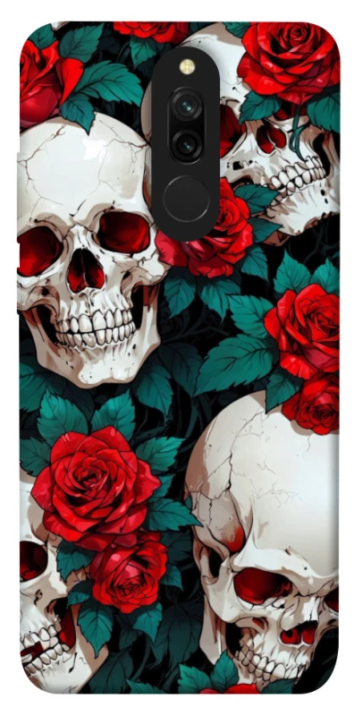 Чохол на Xiaomi Redmi 8 skull and rose фото 1 з 1